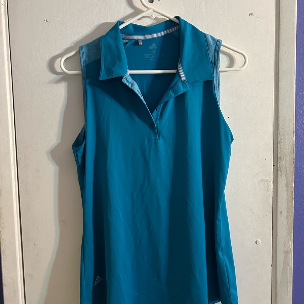 adidas Blue Sleeveless Tank Top